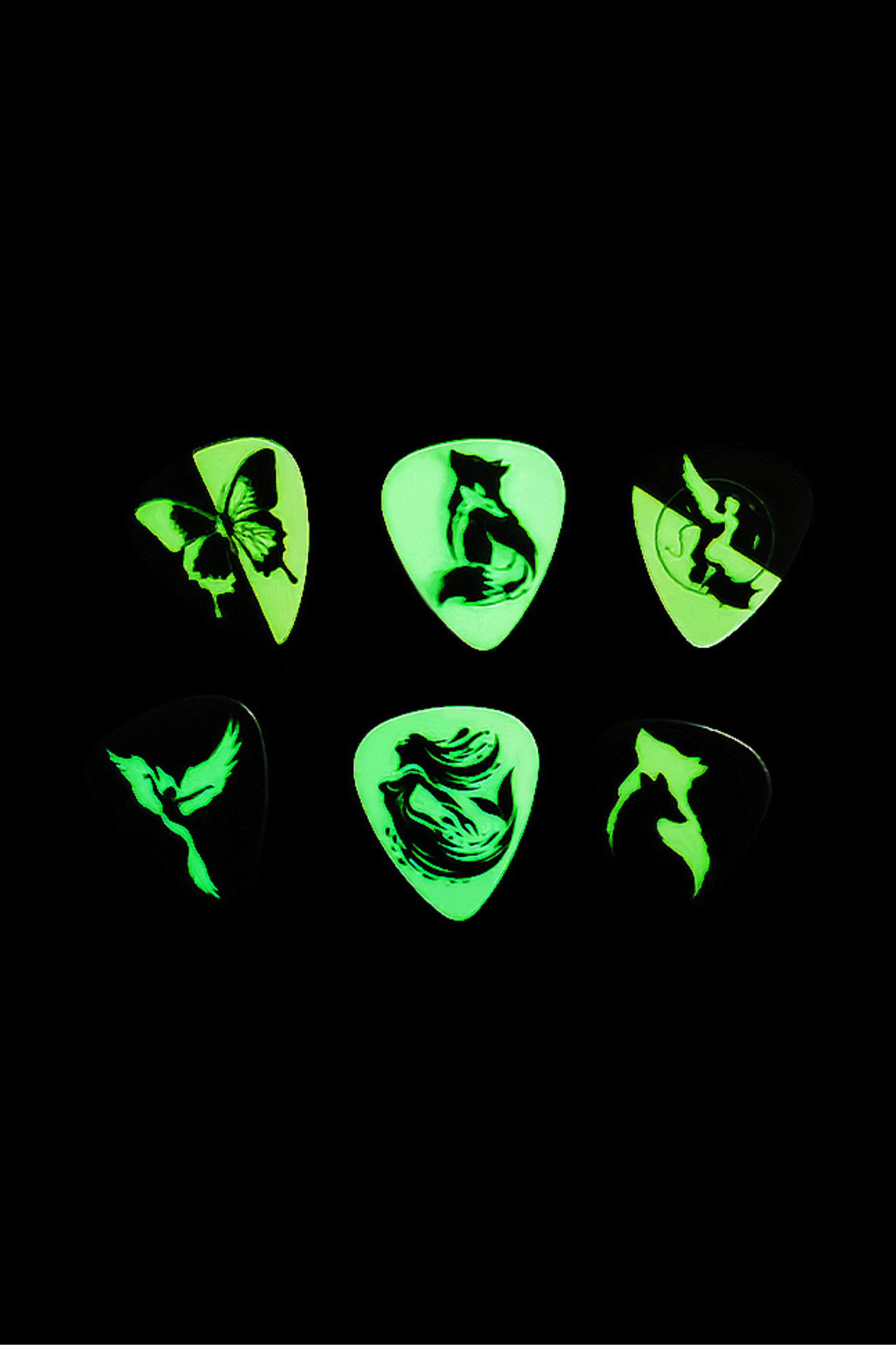 ROOH Celluloid Guitar Picks - (Glow in the Dark)