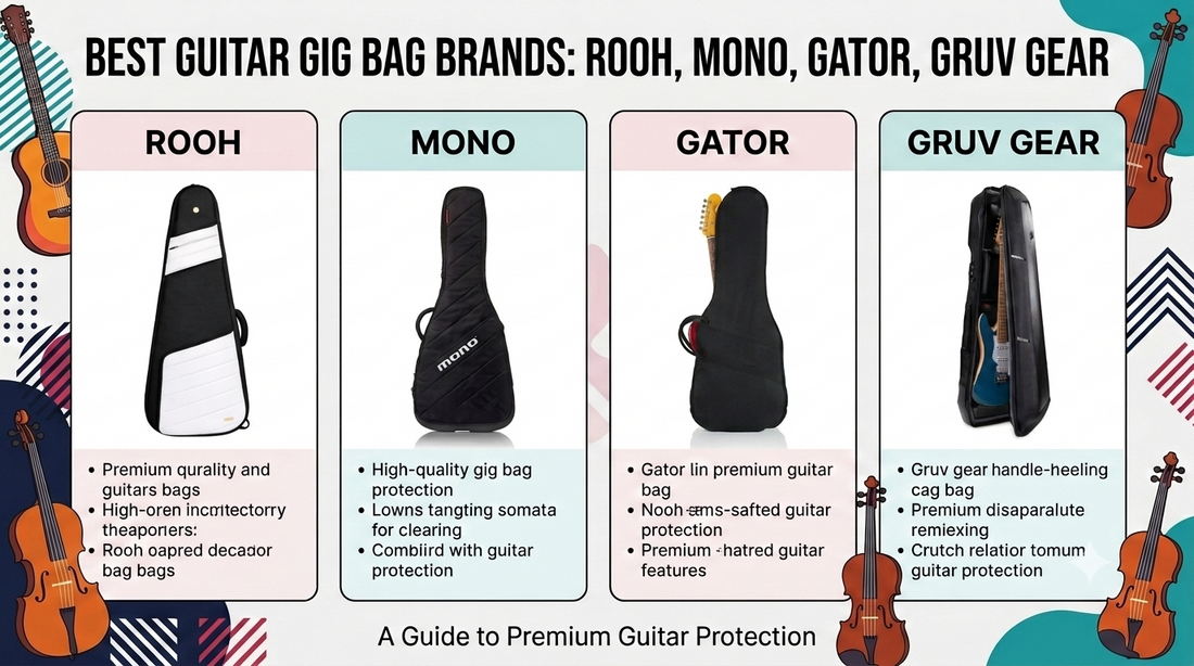 Best Guitar Gig Bag Brands: ROOH, MONO, Gator, Gruv Gear & More