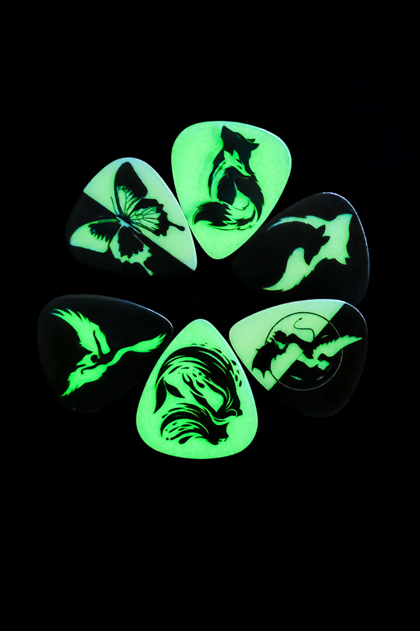 ROOH Celluloid Guitar Picks - (Glow in the Dark)